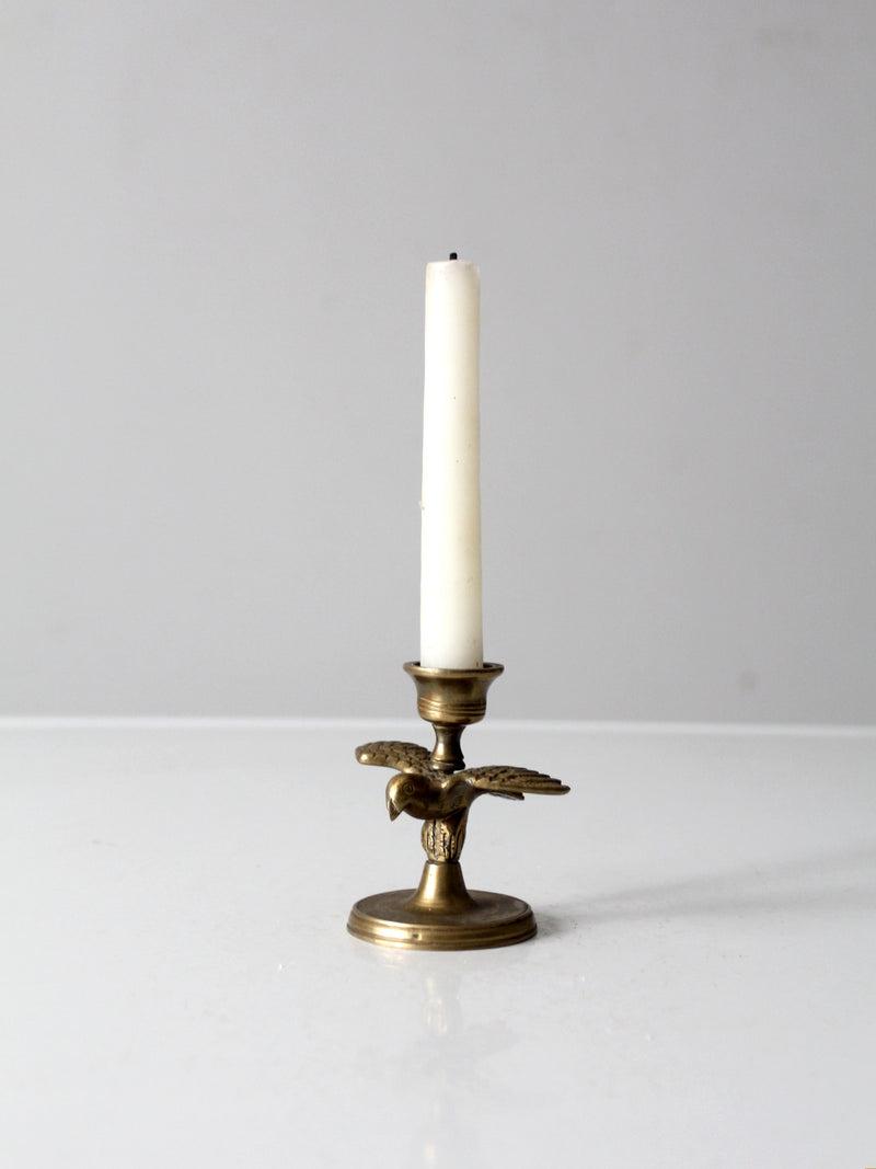 vintage brass eagle candlestick holder