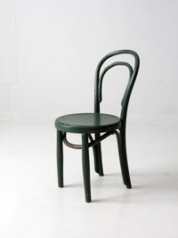 antique kids green bentwood chair