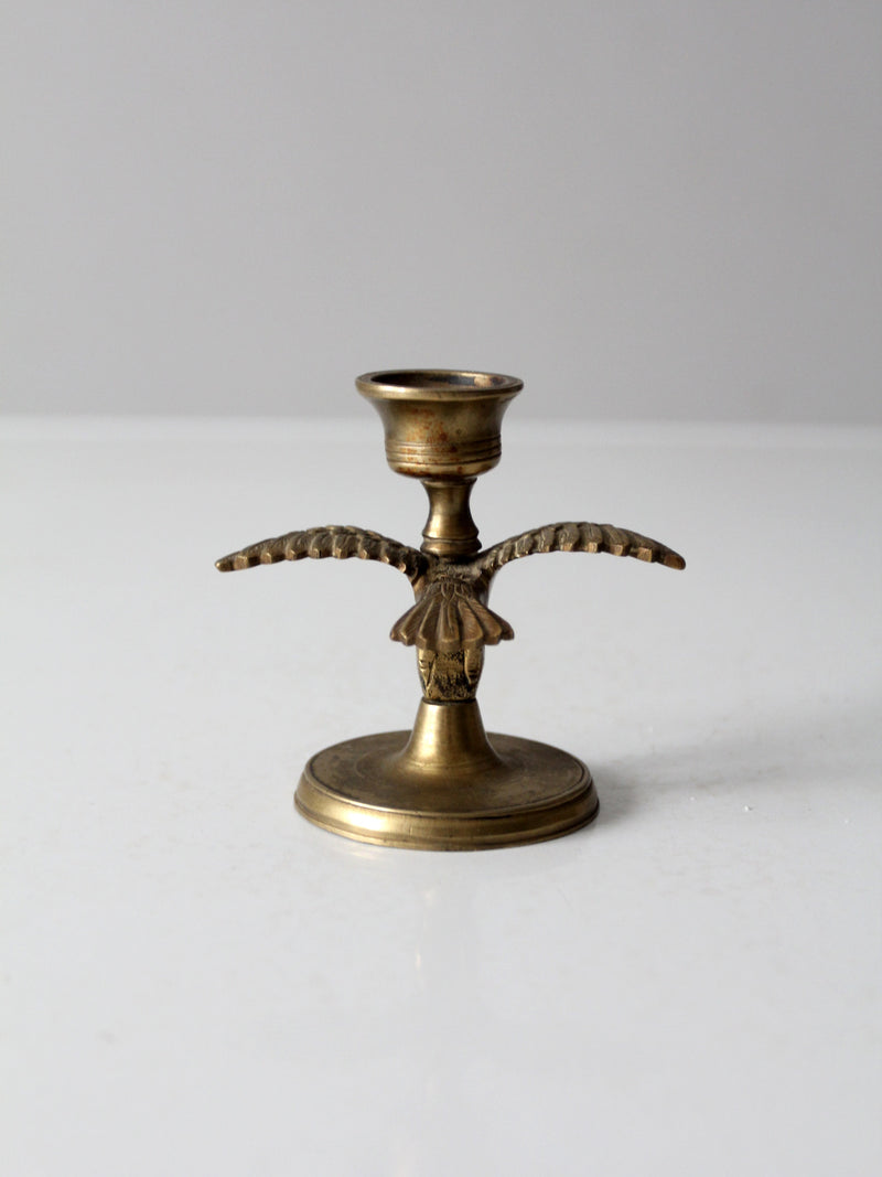 vintage brass eagle candlestick holder