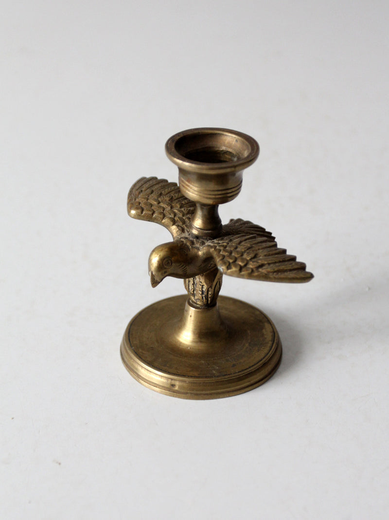 vintage brass eagle candlestick holder