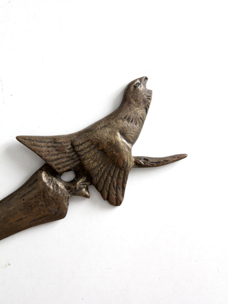 vintage Belgian brass letter opener