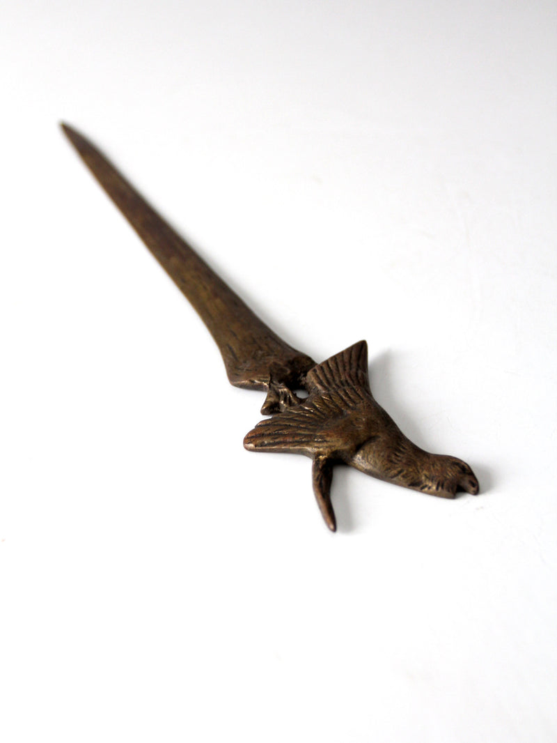 vintage Belgian brass letter opener