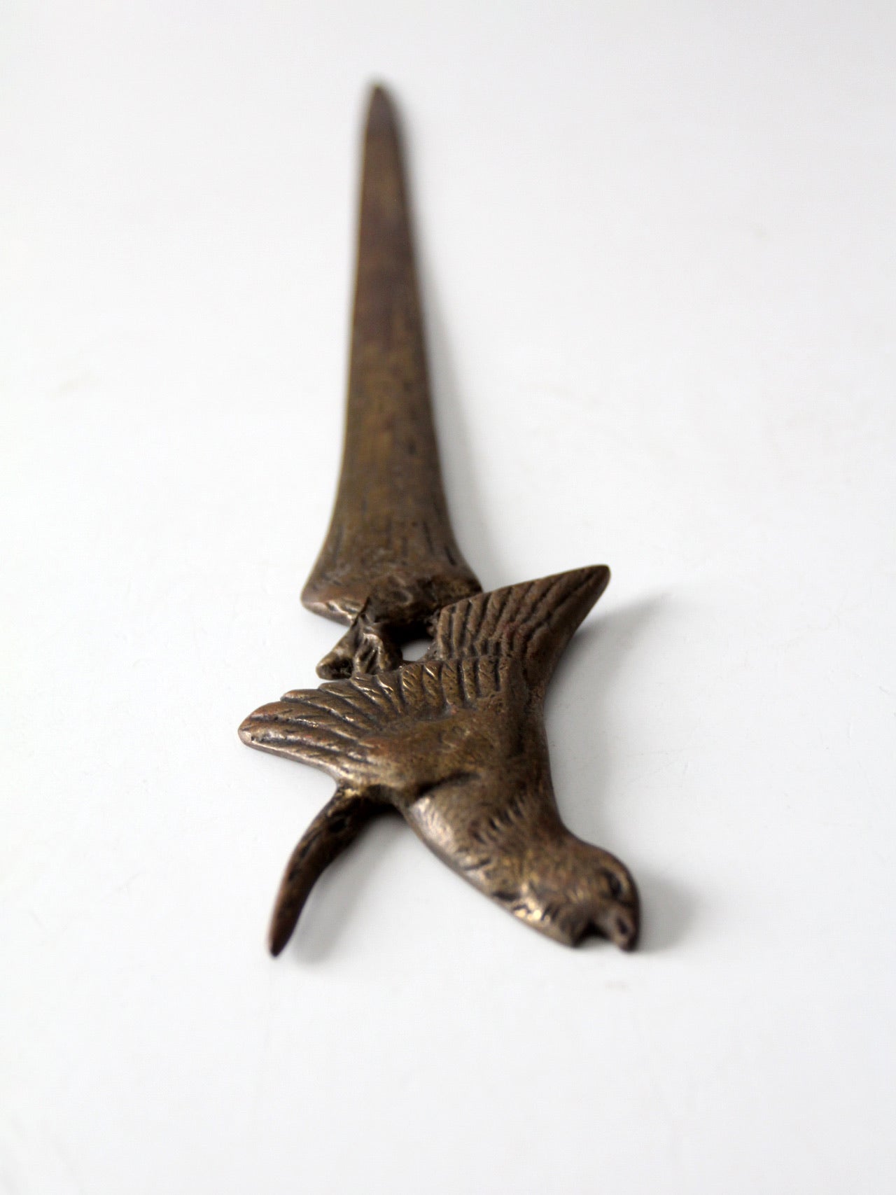 vintage Belgian brass letter opener