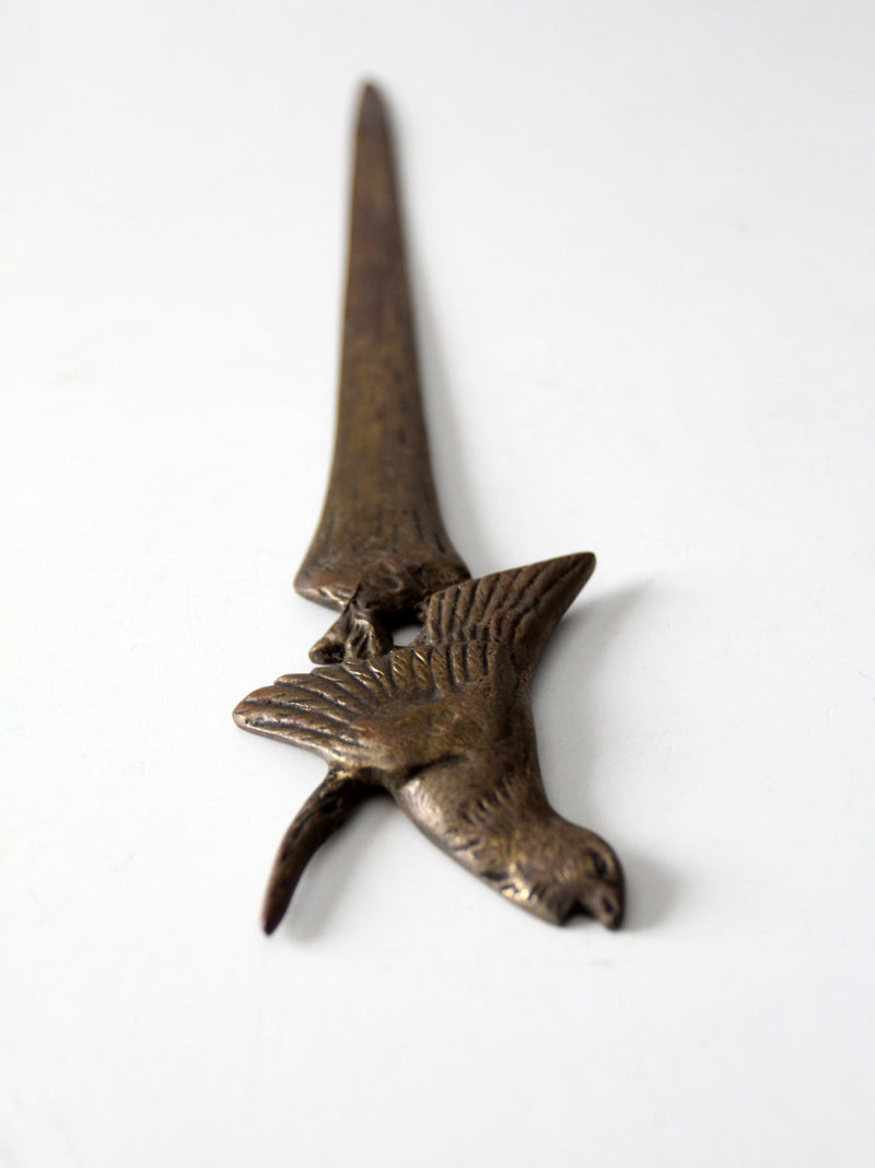 vintage Belgian brass letter opener