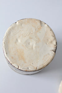 vintage handmade studio pottery lidded jar