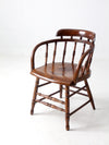 antique barrel back captains chair
