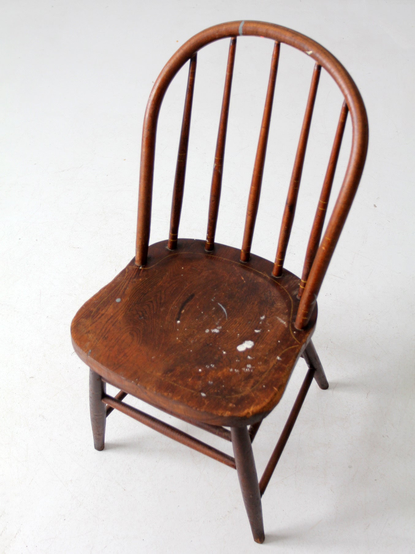 antique farmhouse spindle back dining chair