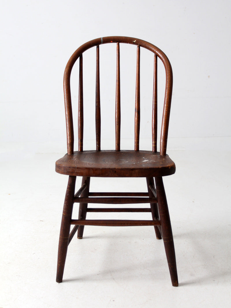 antique farmhouse spindle back dining chair