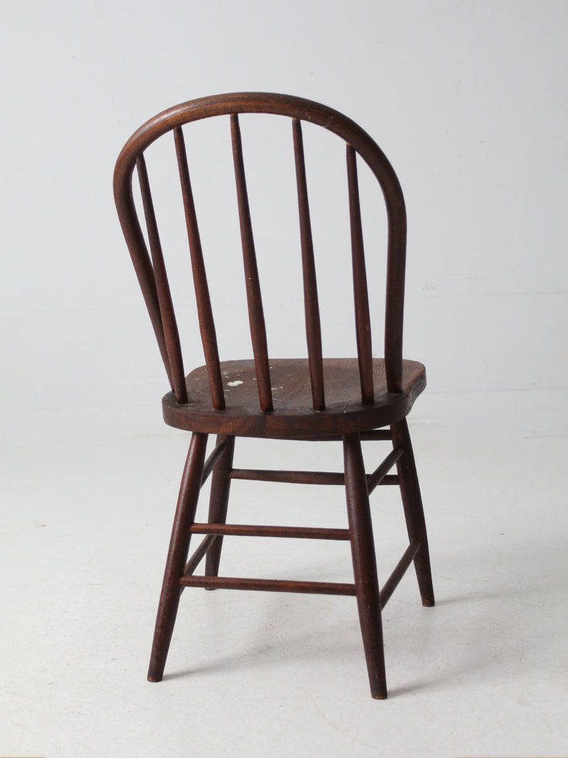 antique farmhouse spindle back dining chair