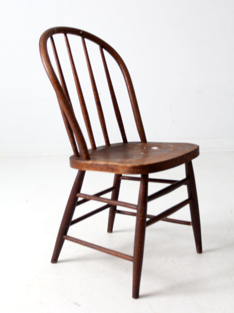 antique farmhouse spindle back dining chair