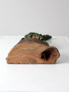 vintage hand-carved folk art pine tree sculpture
