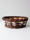 vintage woven birch and willow basket