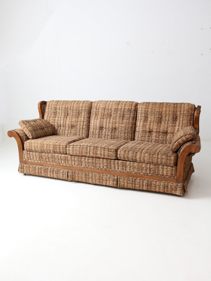 mid century tweed sofa