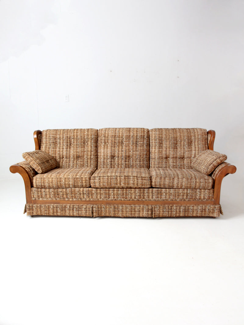 mid century tweed sofa