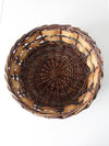 vintage woven birch and willow basket