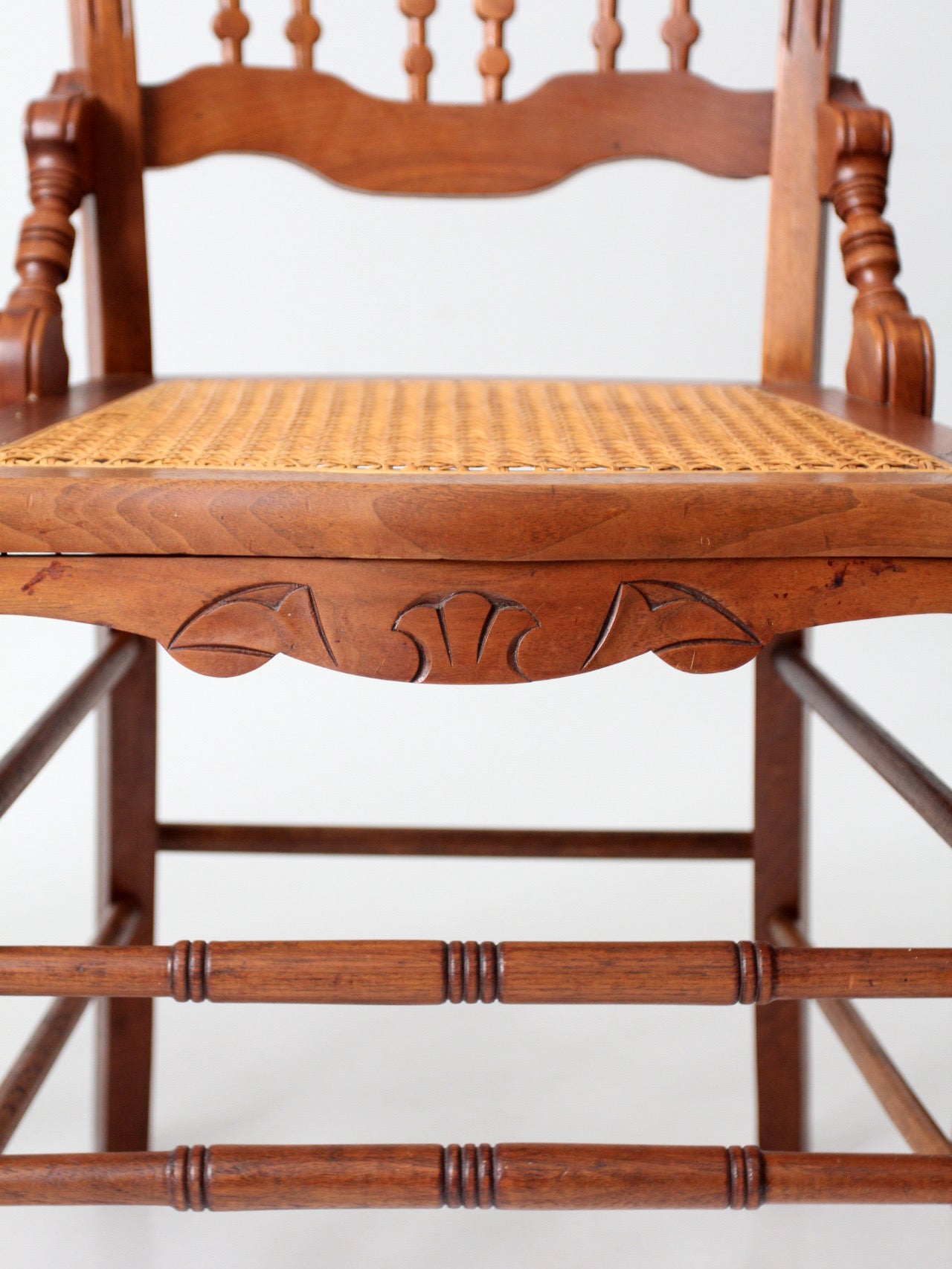 antique Eastlake Revival cane seat dining chairs | set of 3