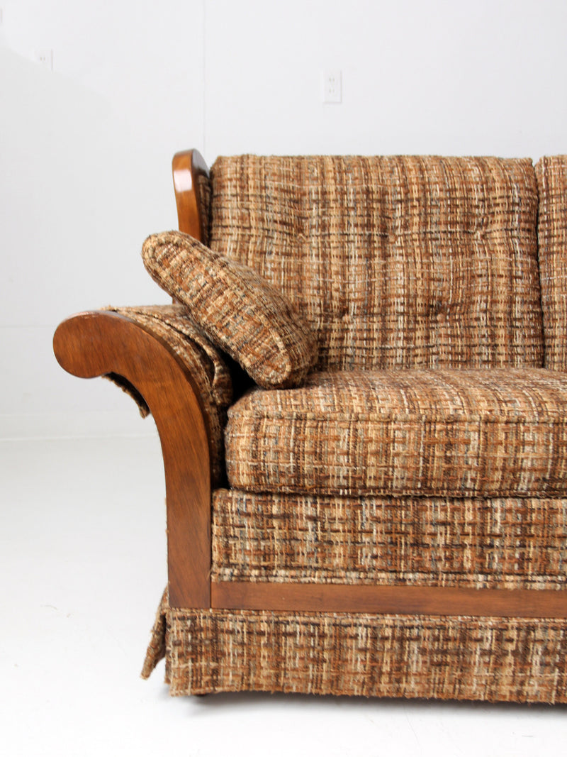 mid century tweed sofa