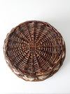 vintage woven birch and willow basket