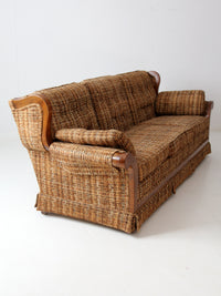 mid century tweed sofa