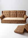 mid century tweed sofa