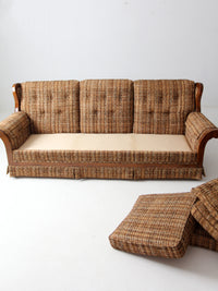 mid century tweed sofa