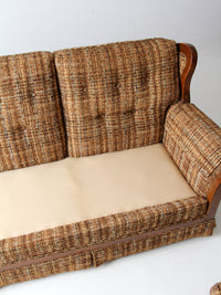 mid century tweed sofa