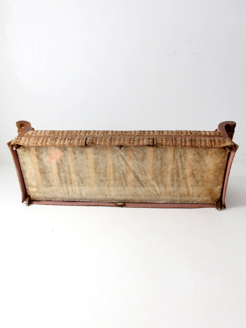 mid century tweed sofa