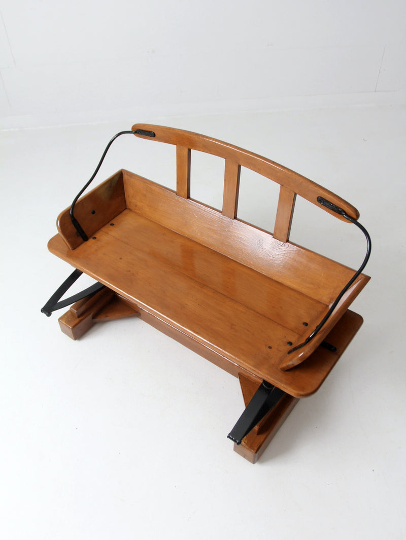 vintage buckboard wagon bench