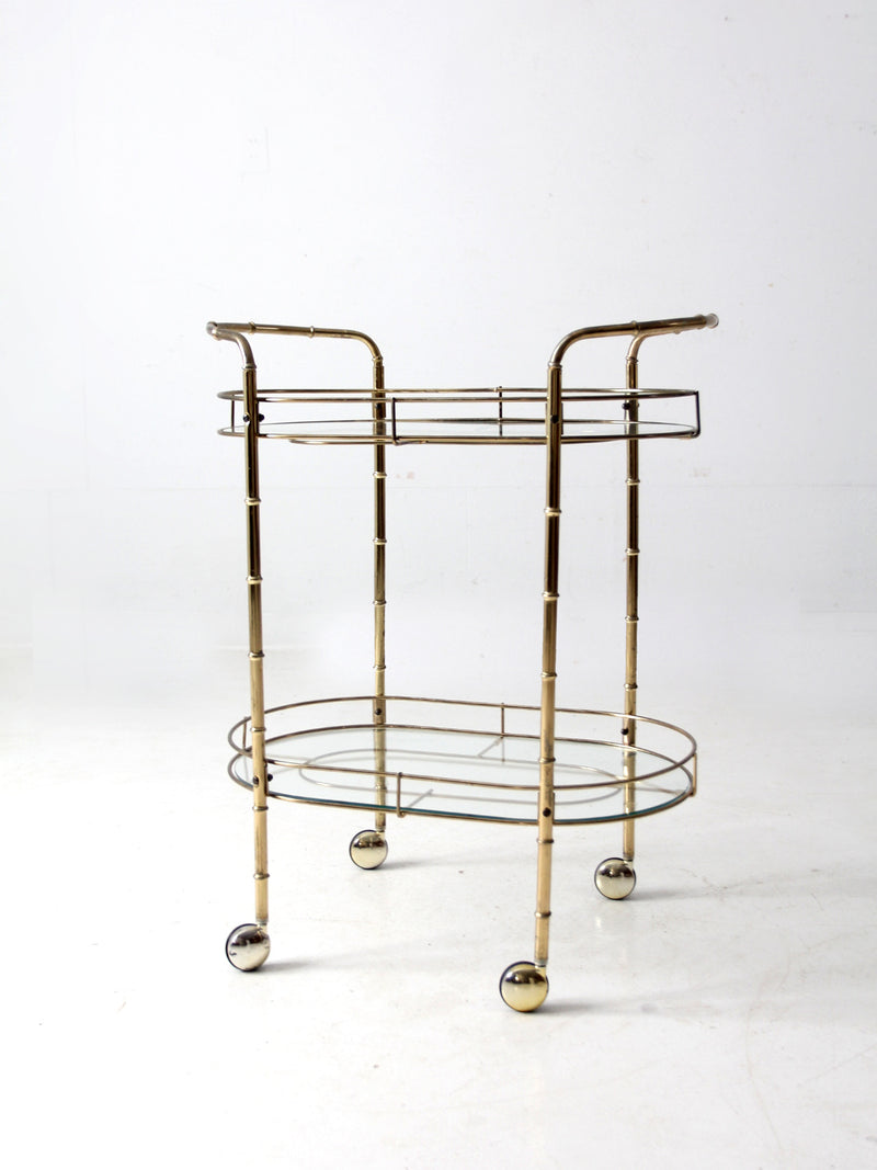 mid century Hollywood Regency bar cart