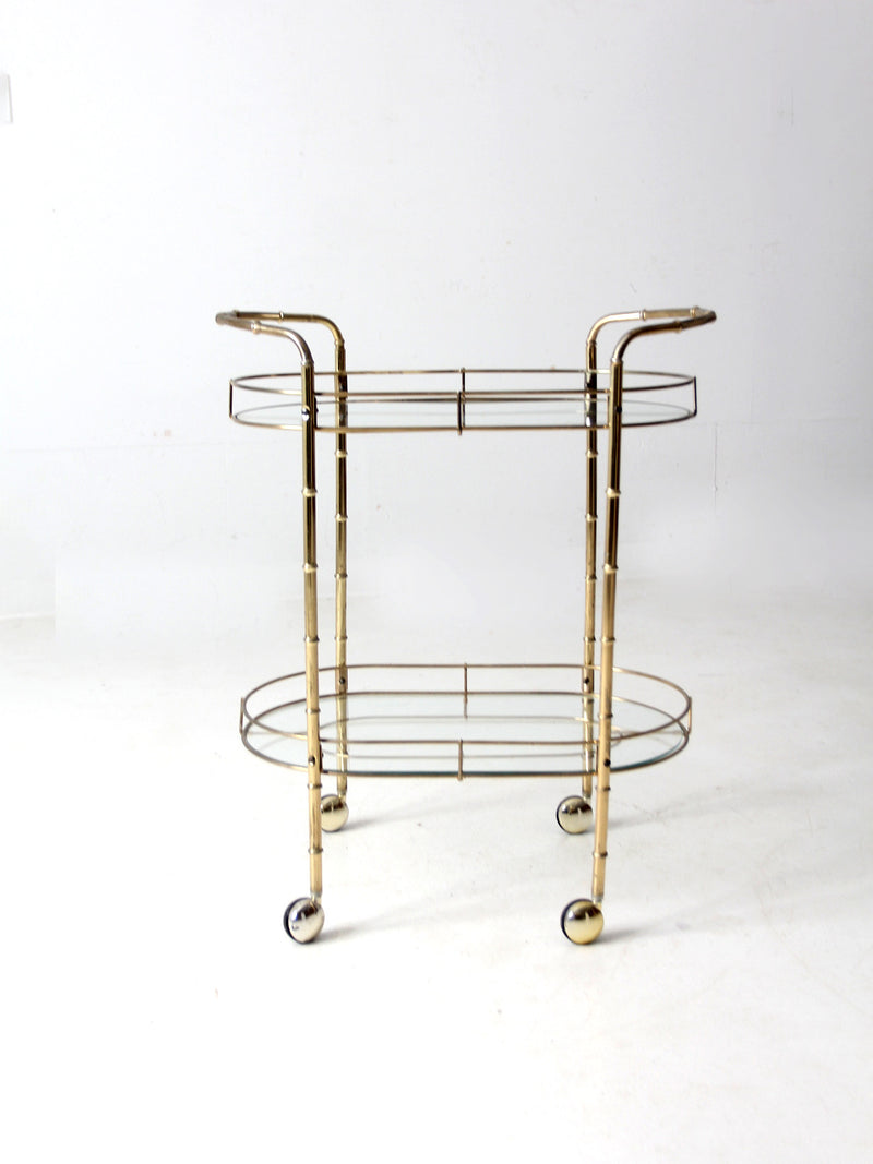 mid century Hollywood Regency bar cart