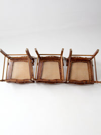 antique Eastlake Revival cane seat dining chairs | set of 3