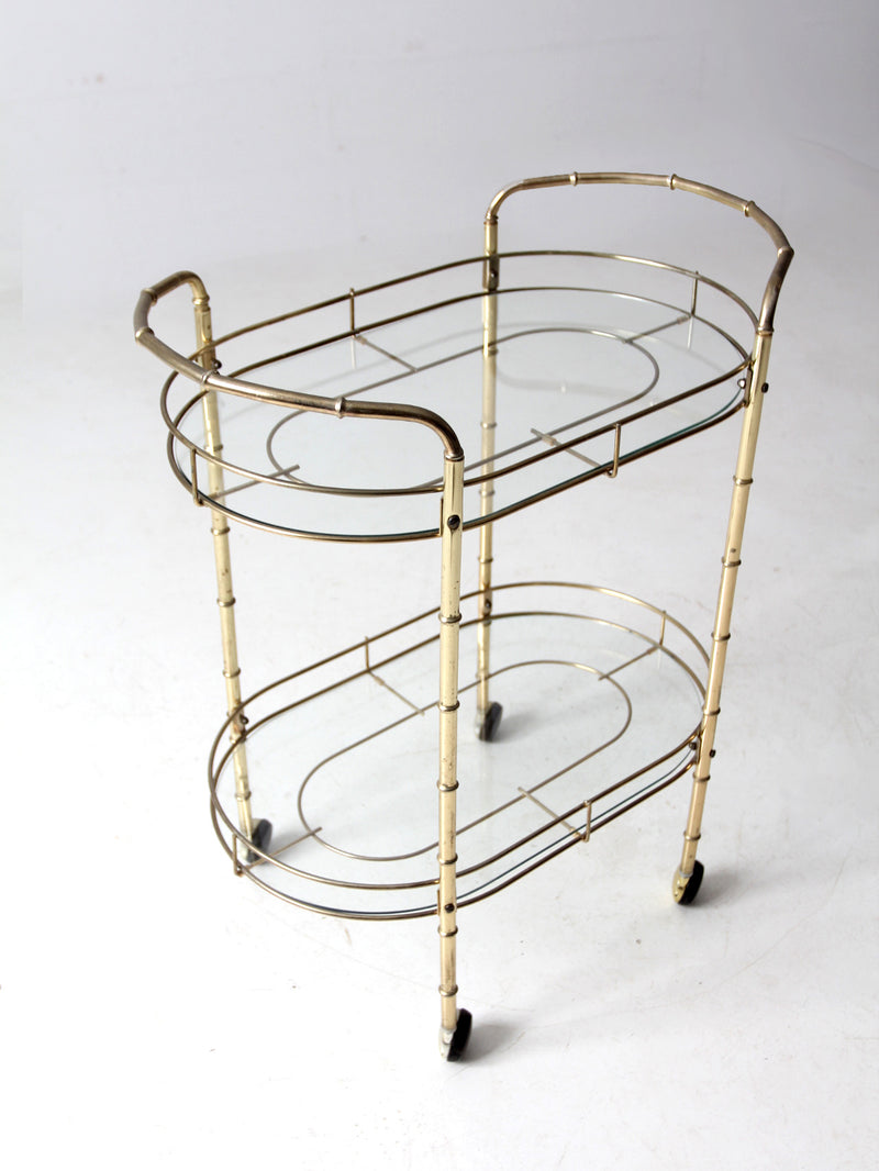 mid century Hollywood Regency bar cart