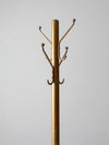 mid-century gold tone aluminum coat rack hall stand