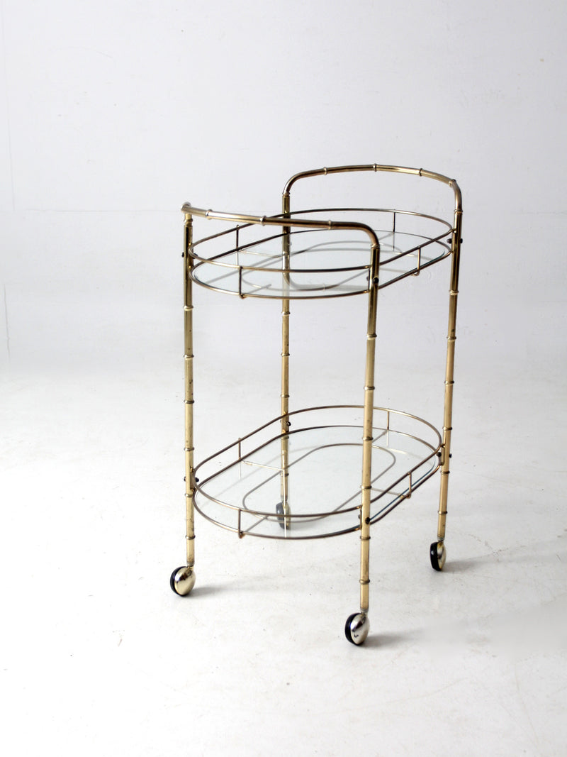 mid century Hollywood Regency bar cart