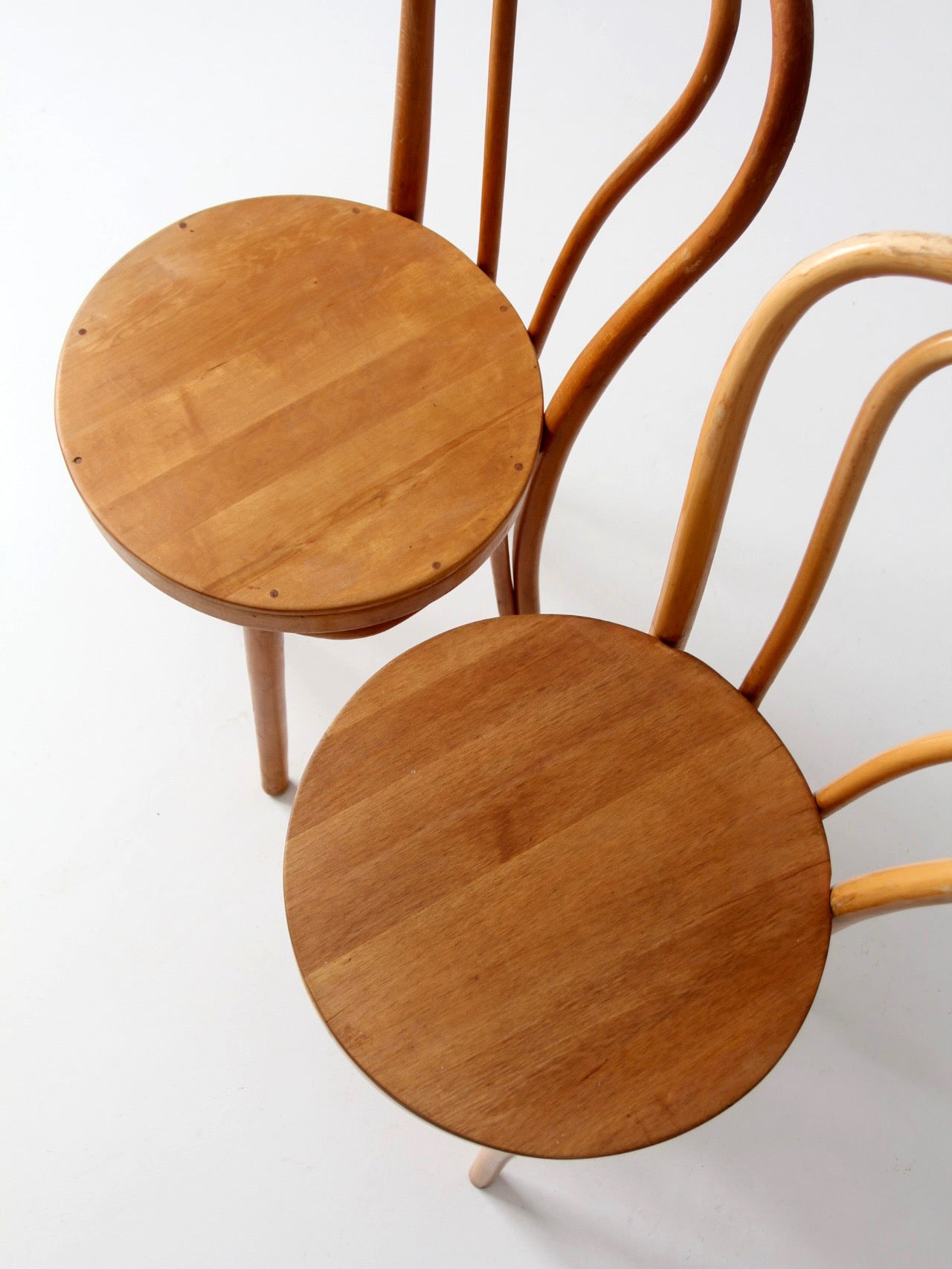 pair of vintage ZPM Radomsko bentwood cafe chairs