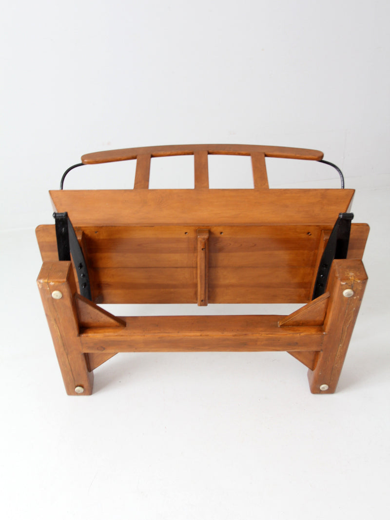 vintage buckboard wagon bench