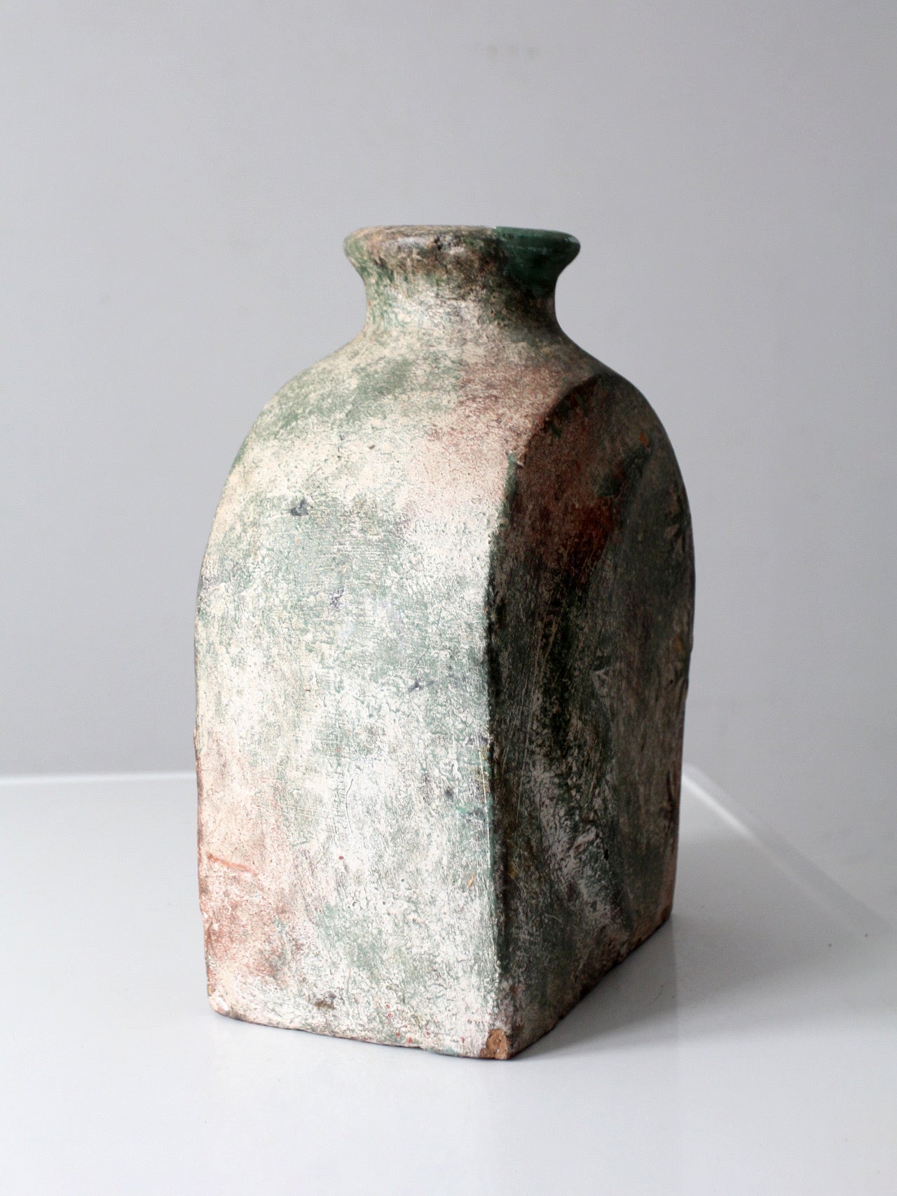 vintage cement sun and moon vase