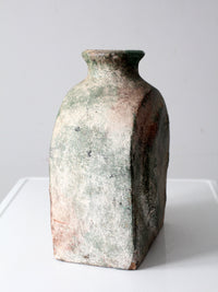 vintage cement sun and moon vase