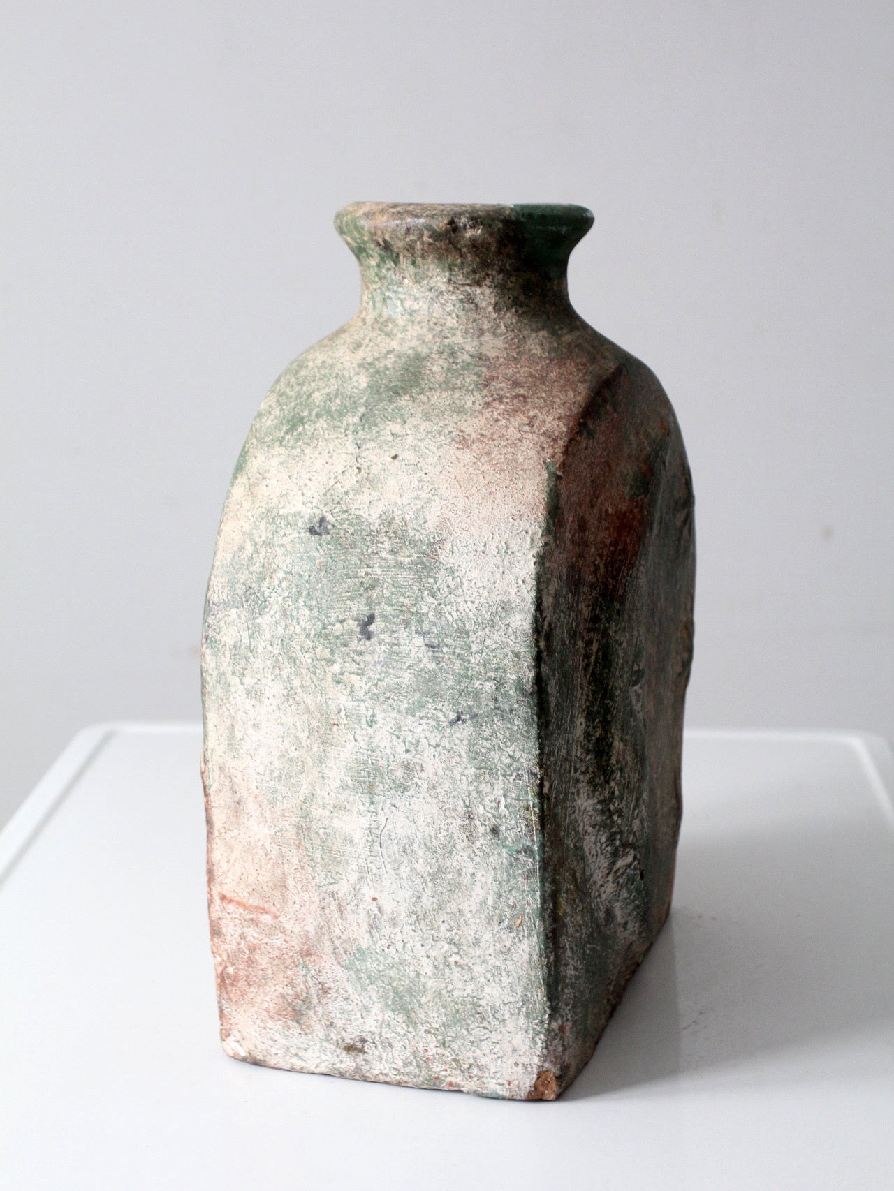 vintage cement sun and moon vase