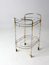 mid century Hollywood Regency bar cart