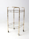 mid century Hollywood Regency bar cart