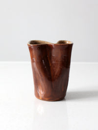 vintage free form studio pottery vase