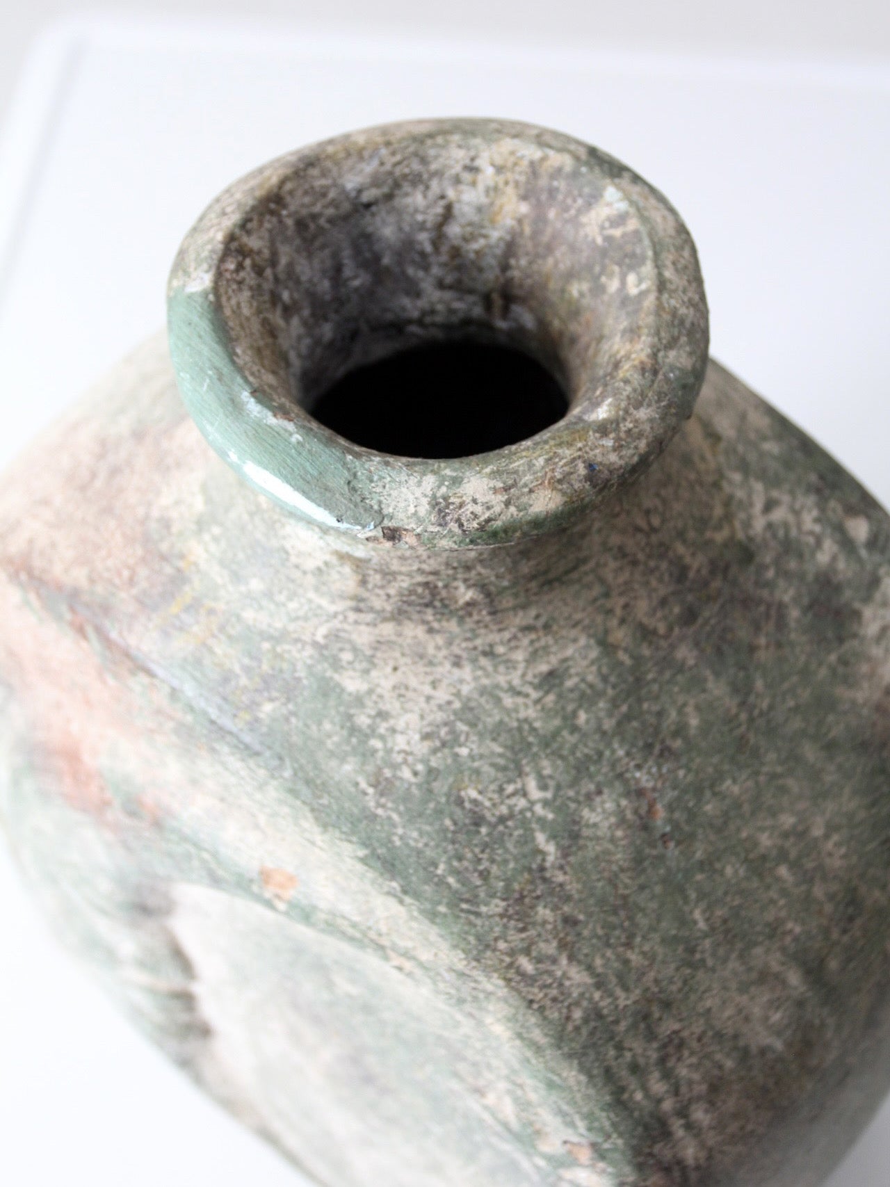 vintage cement sun and moon vase