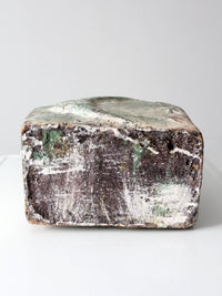 vintage cement sun and moon vase