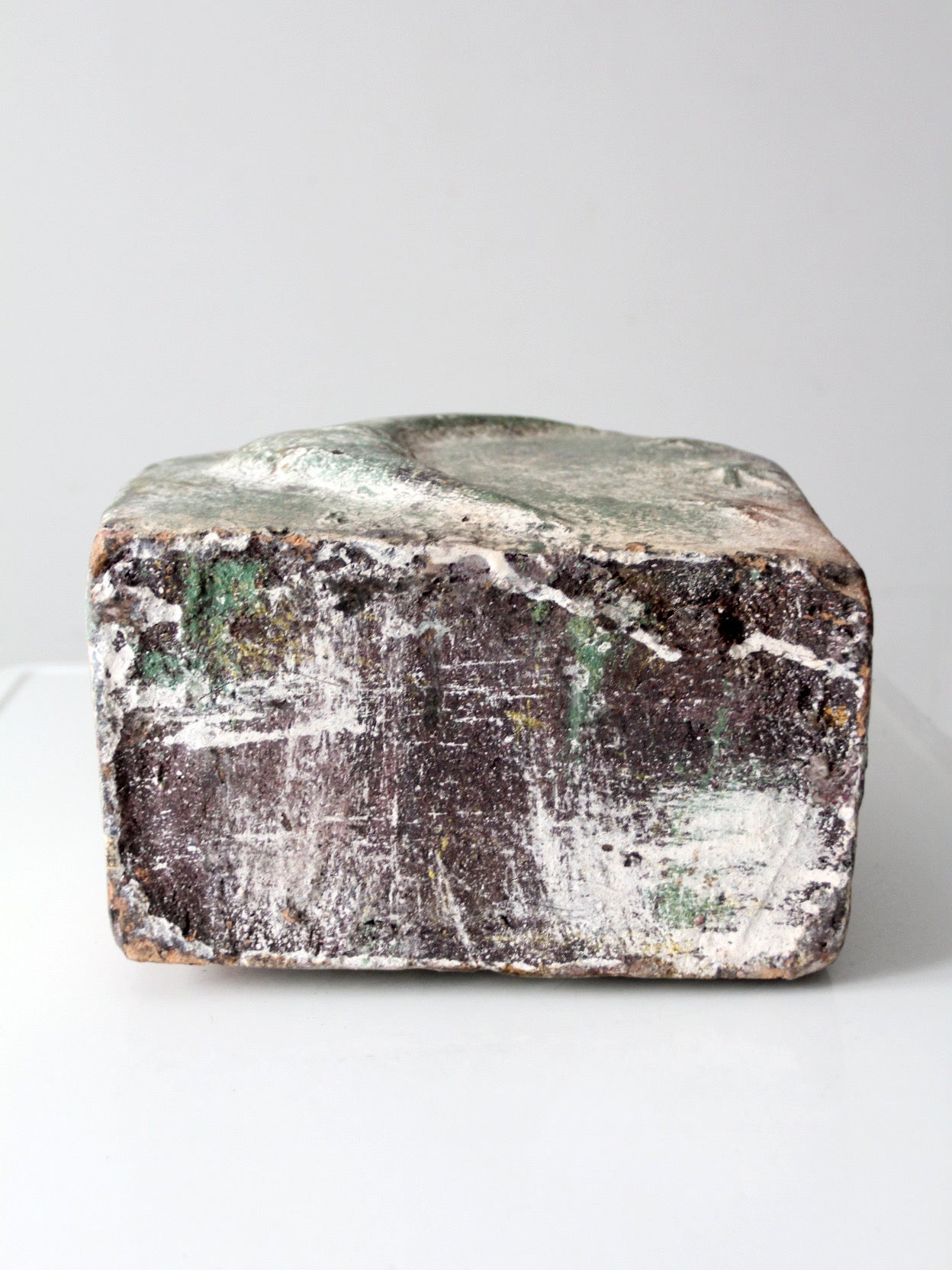 vintage cement sun and moon vase