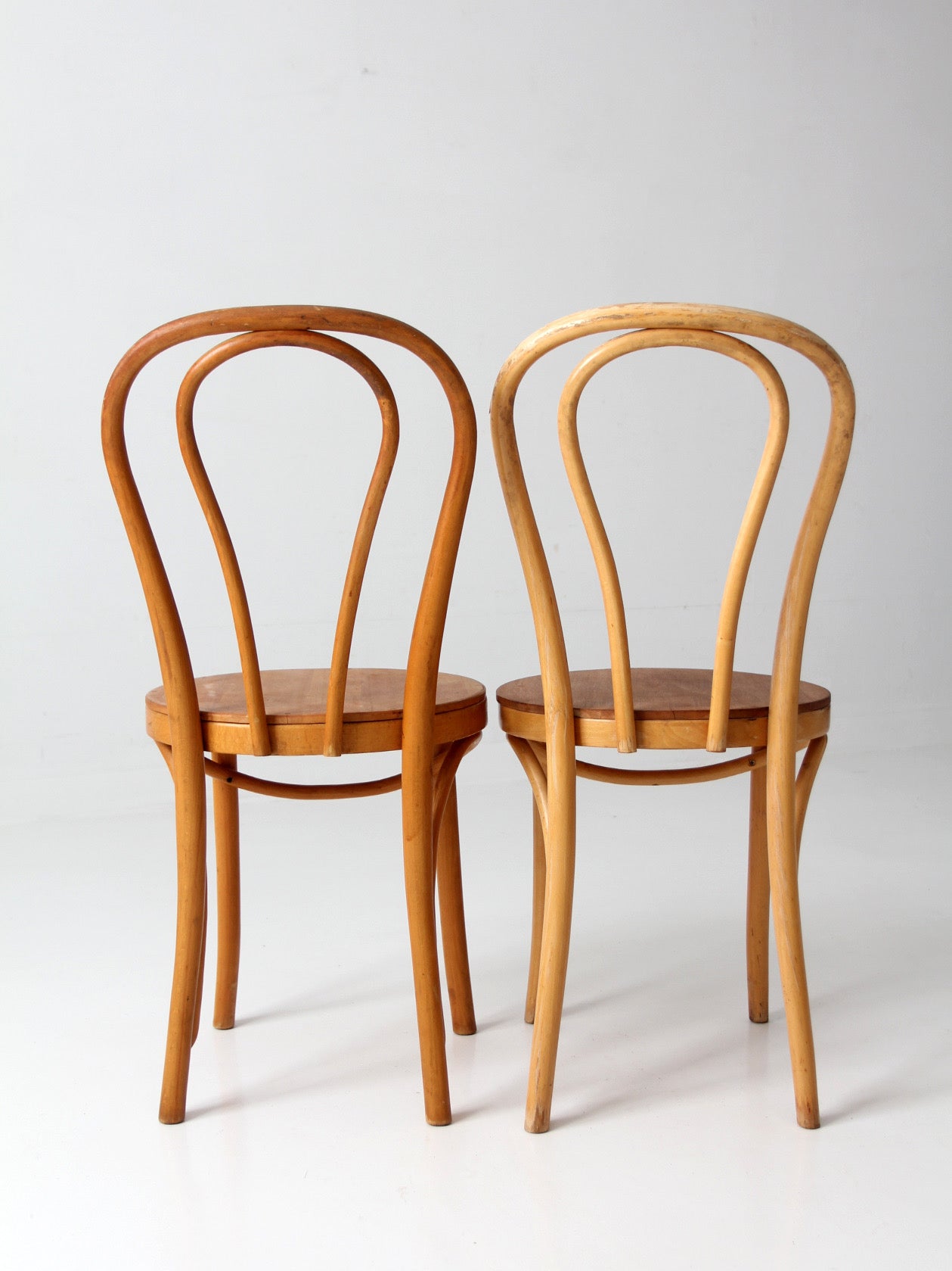 pair of vintage ZPM Radomsko bentwood cafe chairs