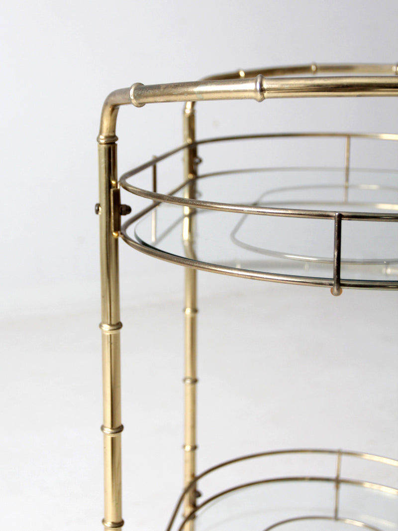 mid century Hollywood Regency bar cart