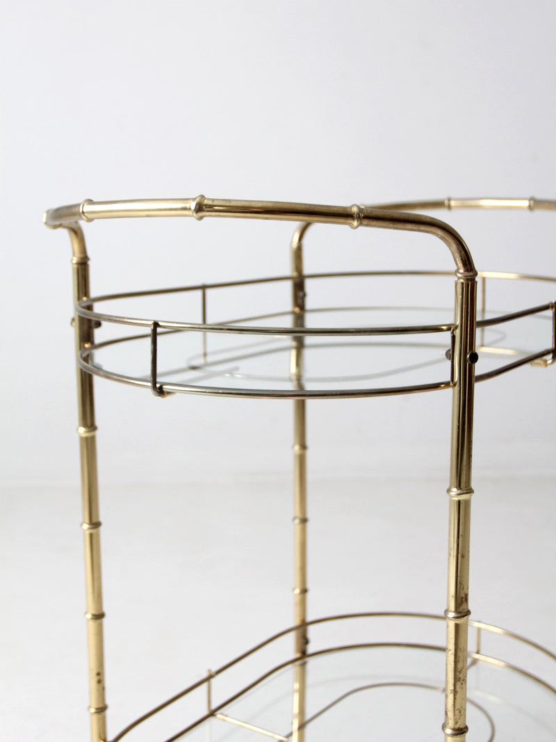 mid century Hollywood Regency bar cart