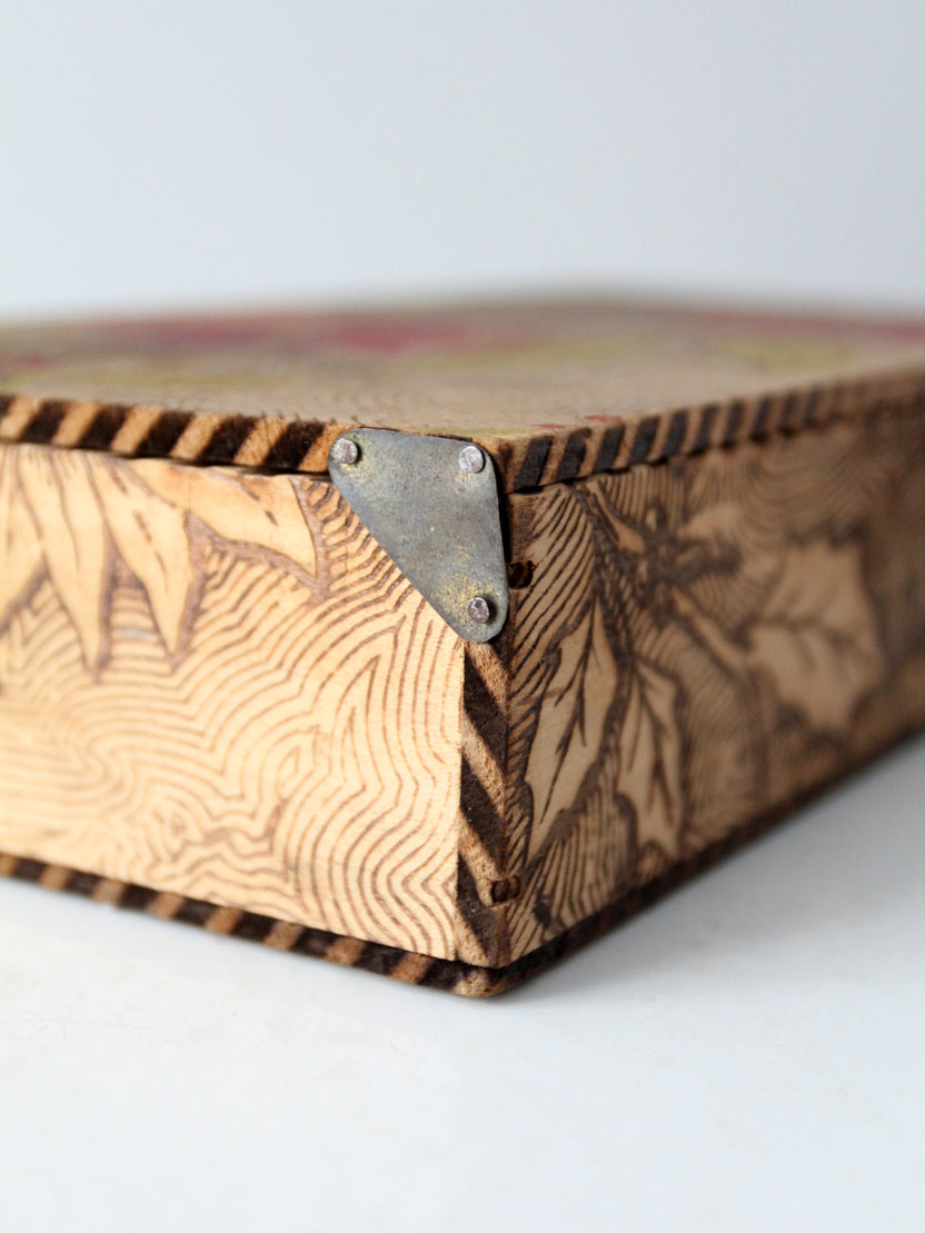 Victorian pyrography box – 86 Vintage
