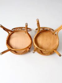 pair of vintage ZPM Radomsko bentwood cafe chairs